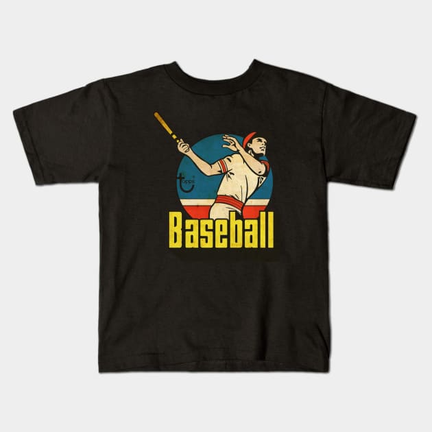 VINTAGE BASEBALL - BASEBALL TOPPS 1987 vintage Kids T-Shirt by kedaiadon